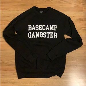 “Basecamp gangster”/fitness crew neck sweatshirt